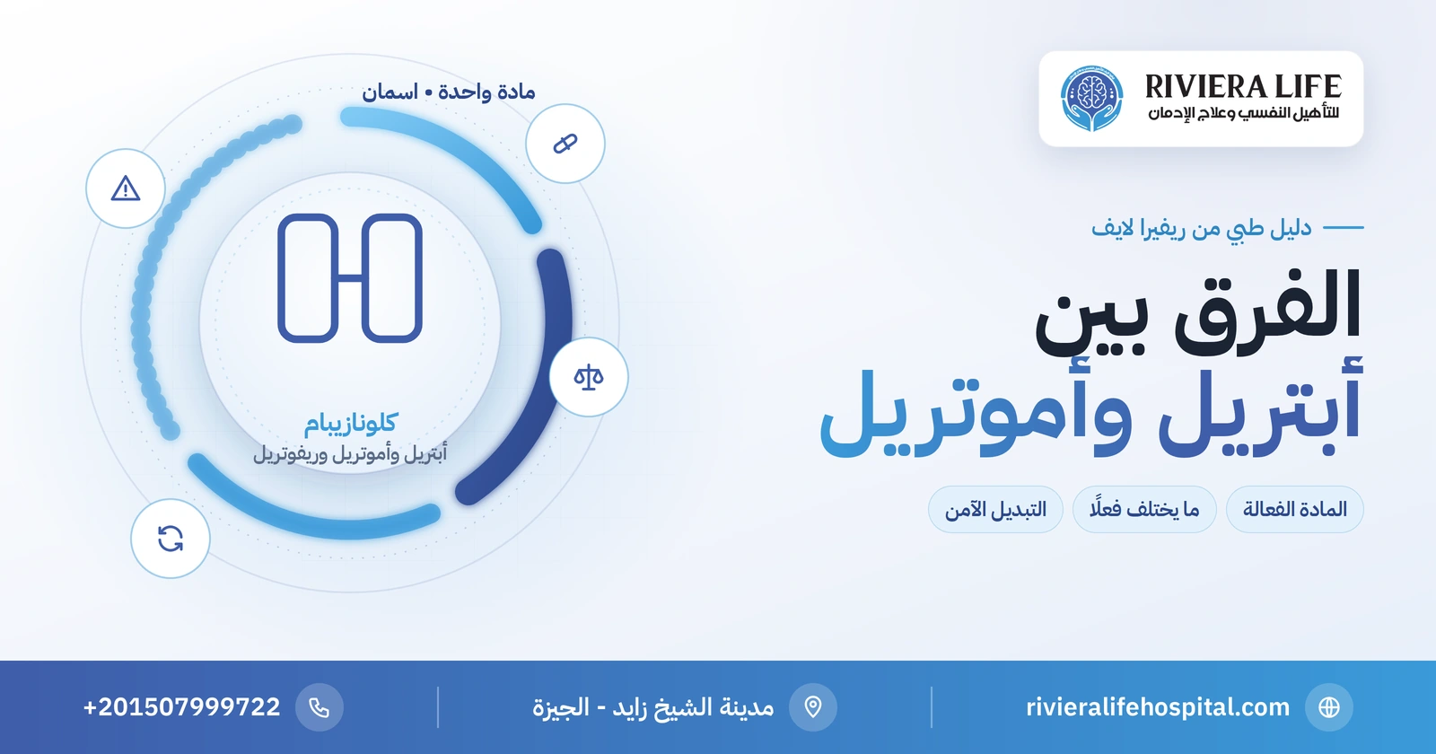 الفرق بين أبتريل وأموتريل: مادة واحدة هي الكلونازيبام فما الذي يختلف؟ 2 الفرق بين أبتريل وأموتريل: مادة الكلونازيبام بأسماء تجارية مختلفة — ريفيرا لايف