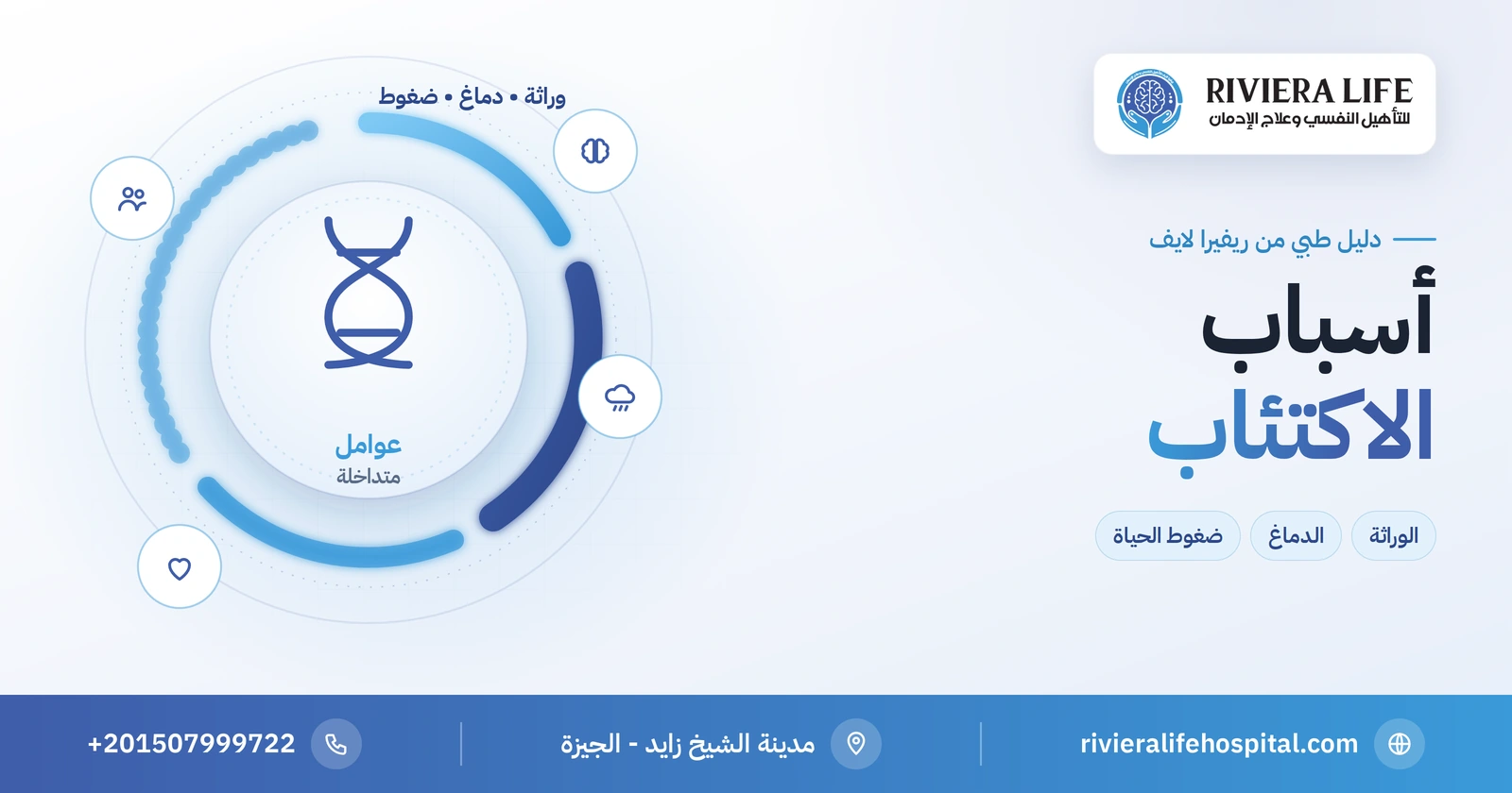أسباب الاكتئاب: الوراثة والدماغ والضغوط وعوامل الحماية 2 أسباب الاكتئاب البيولوجية والنفسية والاجتماعية — ريفيرا لايف