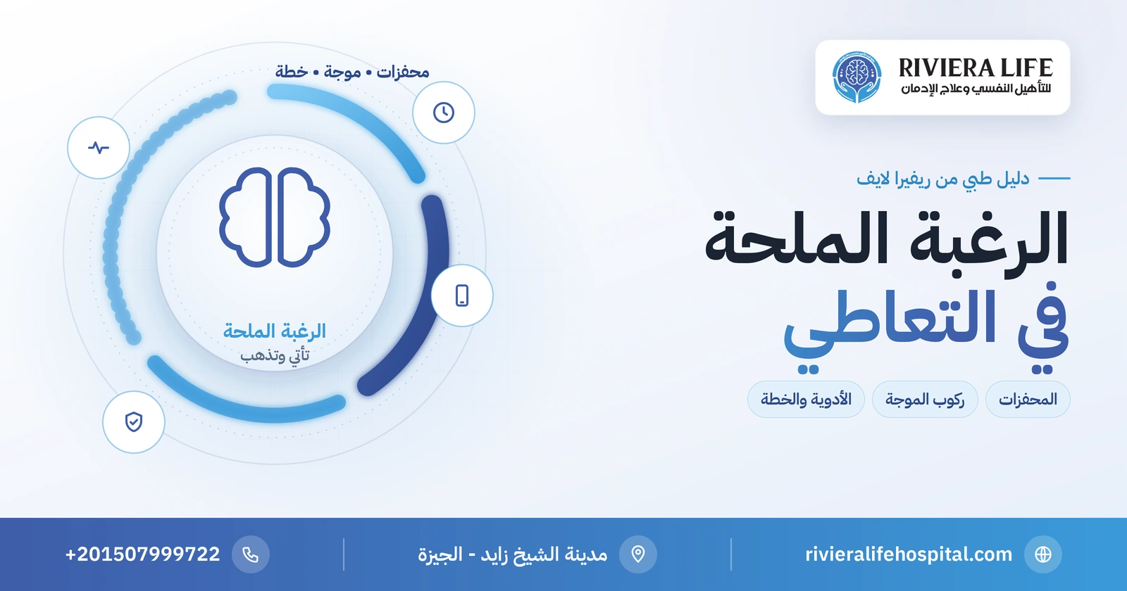الرغبة الملحة في التعاطي: لماذا تظهر وكيف تتعامل معها؟ 2 الرغبة الملحة في التعاطي — المحفزات وركوب الموجة وخطة الوقاية من ريفيرا لايف