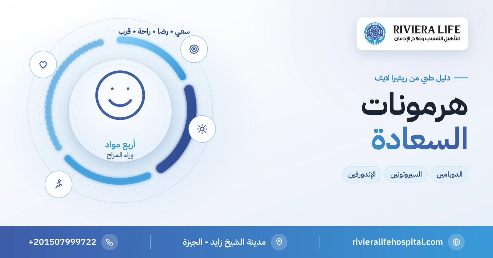 هرمونات السعادة: الدوبامين والسيروتونين والإندورفين والأوكسيتوسين 2 هرمونات السعادة الأربعة: الدوبامين والسيروتونين والإندورفين والأوكسيتوسين — ريفيرا لايف