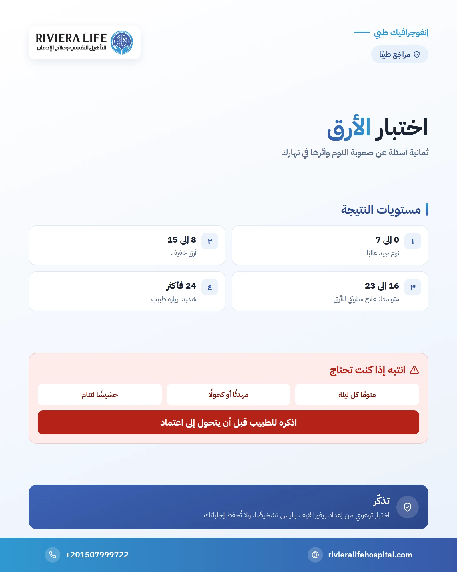 إنفوجرافيك: اختبار الأرق — ريفيرا لايف
