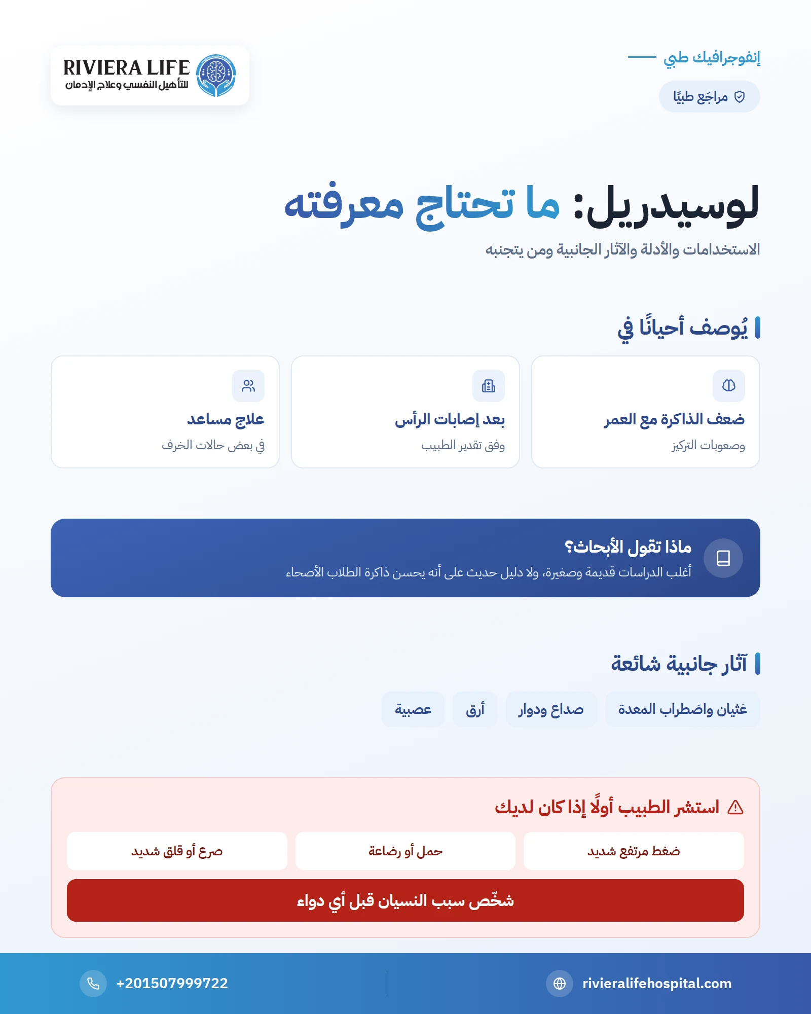 إنفوجرافيك: لوسيدريل الاستخدامات والآثار الجانبية ومن يتجنبه وهل يسبب الإدمان — ريفيرا لايف
