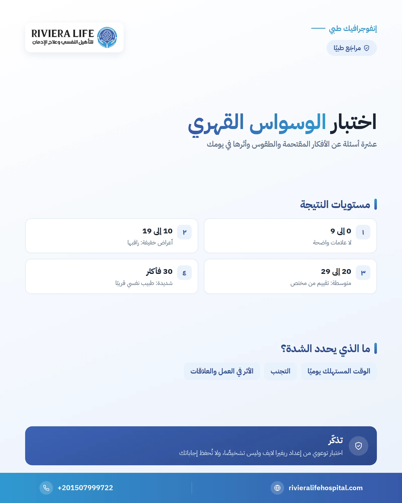 إنفوجرافيك: اختبار الوسواس القهري — ريفيرا لايف