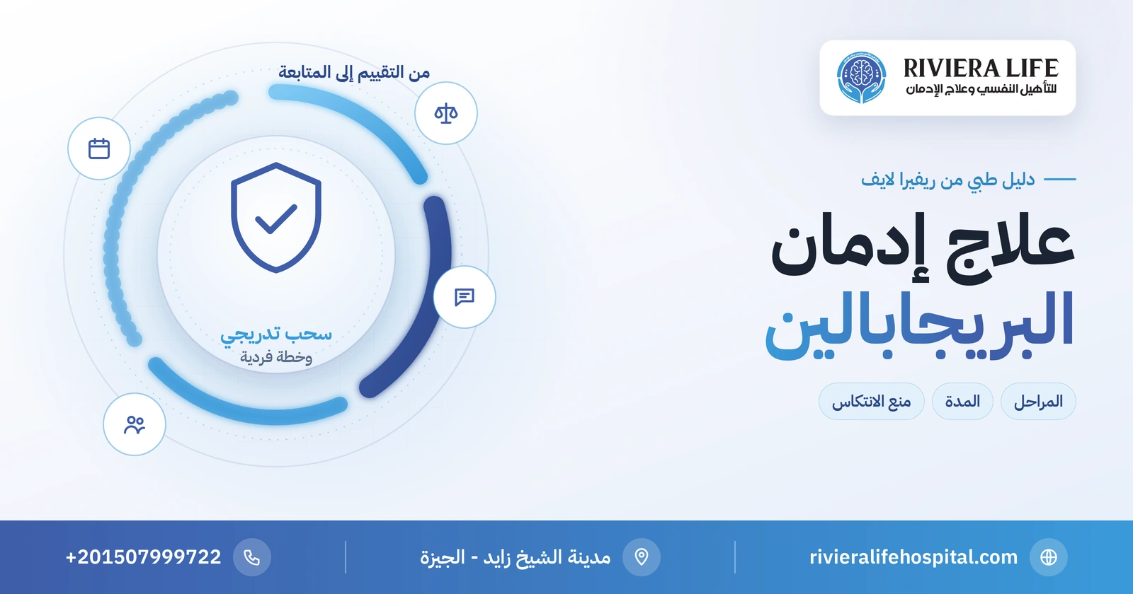 علاج إدمان البريجابالين: المراحل والسحب التدريجي والمدة ومنع الانتكاس 2 علاج إدمان البريجابالين: المراحل والسحب التدريجي ومنع الانتكاس — ريفيرا لايف